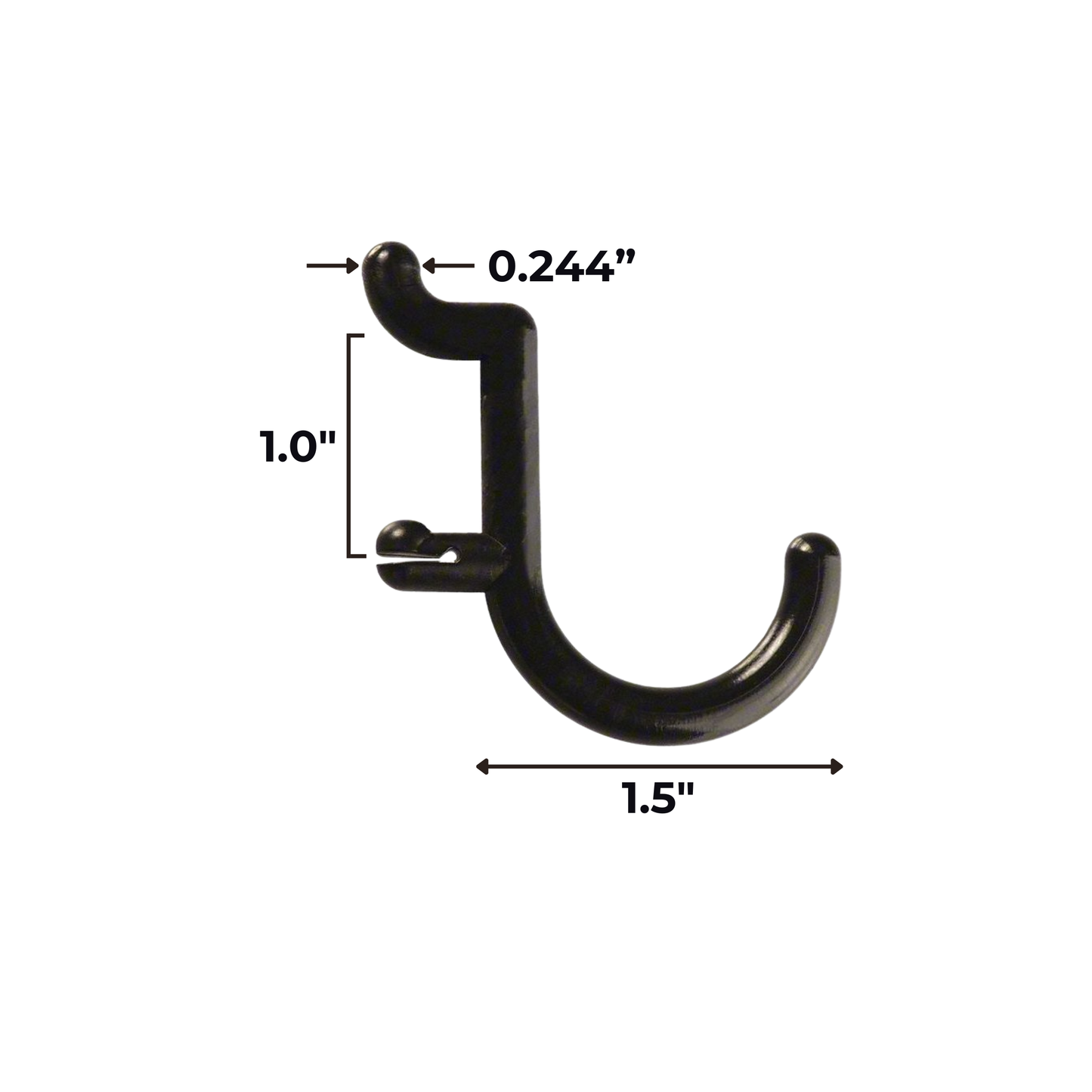 LockHooks Precision Hook – 1.5" J-Hook Pegboard Hook