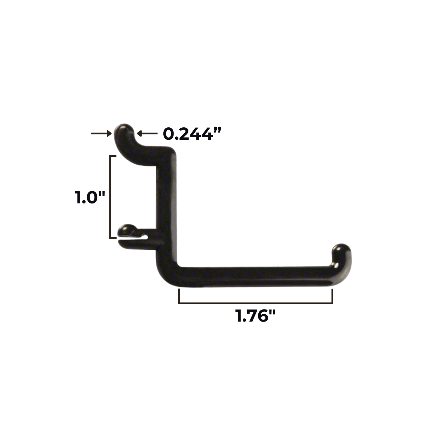LockHooks Precision Hook – 90° Pegboard Hook