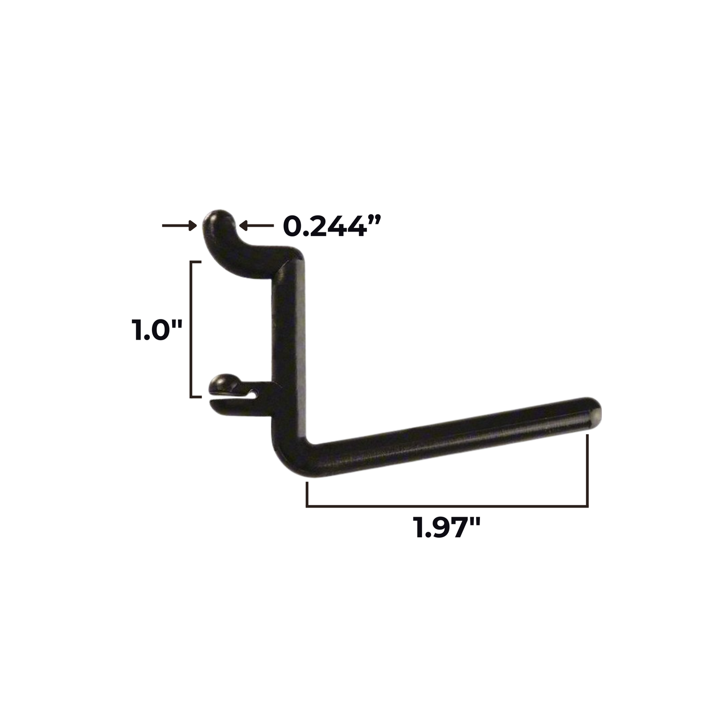 LockHooks Precision Hook – Slanted Pegboard Hook
